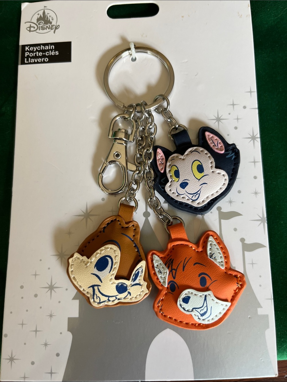Disney Figaro Chip Red Key Chain mint on card